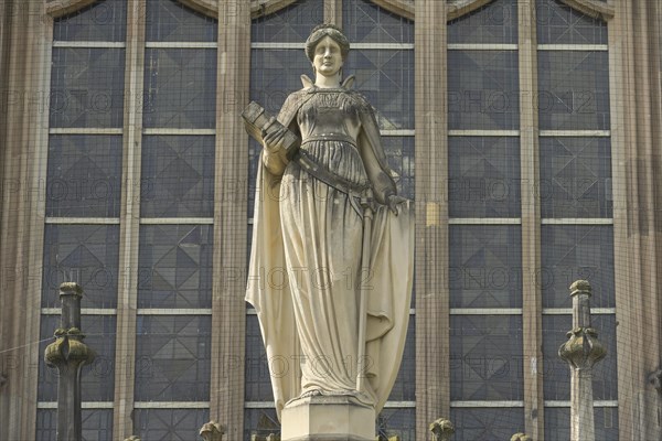 Justitia, District Court Wedding, Brunnenplatz, Gesundbrunnen, Mitte, Berlin, Germany, Europe
