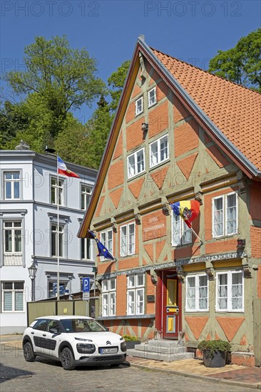 Half-timbered house, Old Town, Lauenburg, Schleswig-Holstein, Germany, Europe