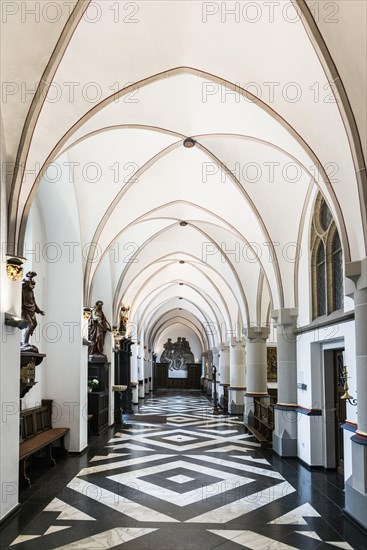 Interior view, Basilica of St Mary, Basilica of St Mary, place of pilgrimage, Kevelaer, Lower