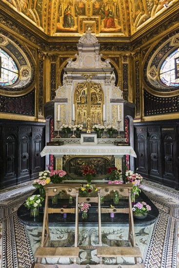 Interior view, Chapel of Mercy, place of pilgrimage, Kevelaer, Lower Rhine, North Rhine-Westphalia,