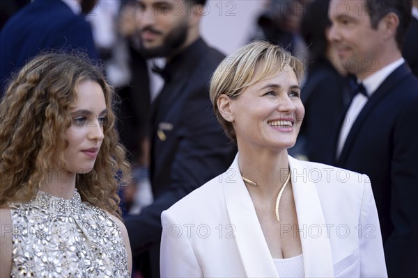 Cannes, France, 17.5.2024: Tess Barthelemy and Judith Godreche at the premiere of Kinds of Kindness
