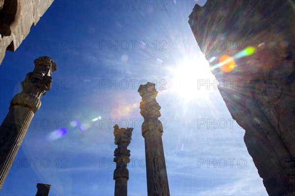 View of the ruins of Persepolis. The ancient Persian residential city of Persepolis was one of the