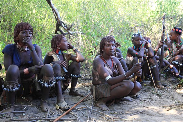 South Ethiopia, Omo region, among the Hamar tribe, Hamer, Hamma, Hammer, Amar or Amer, woman in the