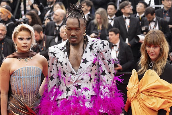 Cannes, France, 15.5.2024: Daphne Burki, Nicky Doll and Kiddy Smile at the premiere of Furiosa: A