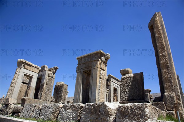 View of the ruins of Persepolis. The ancient Persian residential city of Persepolis was one of the