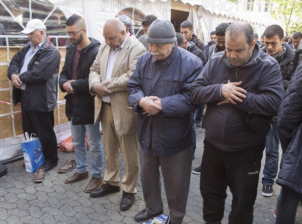 Muslims in Berlin gathered for prayer on 1 May 2015 at the Dar Assalam Mosque, Neukoelln Meeting