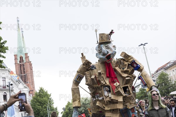 Sculpture by the Artistania group at the street parade of the 26th Carnival of Cultures in Berlin