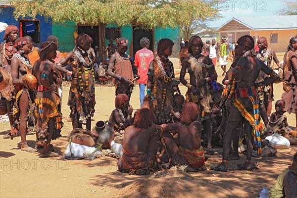 South Ethiopia, Omo region, market in the village of Turmi, the tribe of the Hamar, Hamer, Hamma,