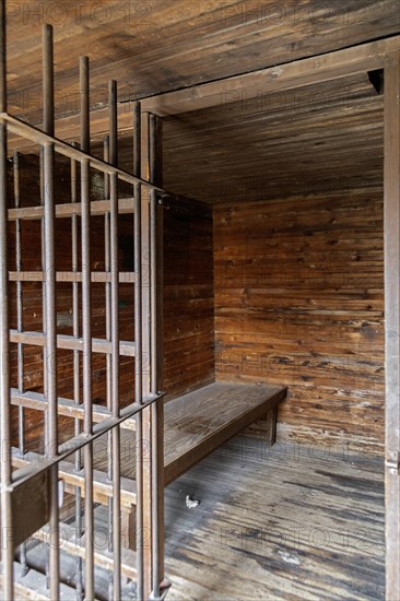Fort Dodge, Iowa, The Harcourt Jail at the Fort Museum and Frontier Village. Operated by the Fort