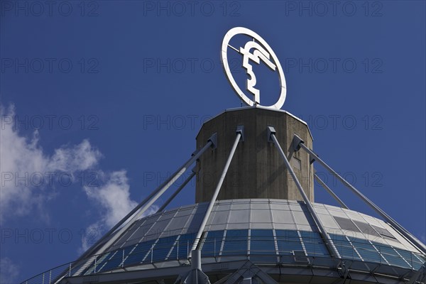 The Hermes logo, emblem of the Hannover Messe, Convention Centre CC, Deutsche Messe AG, Hannover,