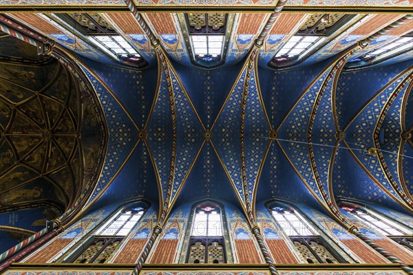 Interior view, Basilica of St Mary, Basilica of St Mary, place of pilgrimage, Kevelaer, Lower