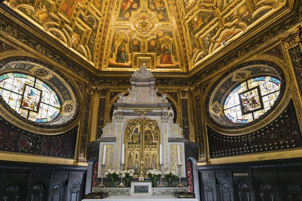 Interior view, Chapel of Mercy, place of pilgrimage, Kevelaer, Lower Rhine, North Rhine-Westphalia,