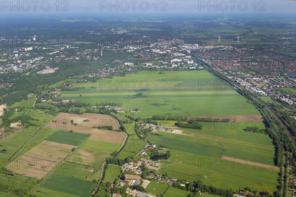 Aerial view, building area, housing construction, Oberbillwerder, Bergedorf, Hamburg, Germany,