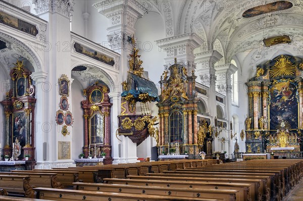 Former monastery church of St. Peter and Paul, Irsee monastery or abbey, former Benedictine abbey,