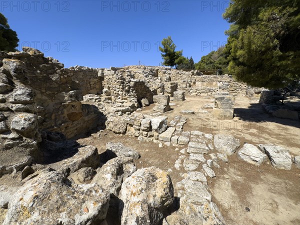 View of ancient foundation walls Walls in north-east part of north-east complex of excavation site