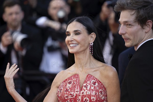 Cannes, France, 17.5.2024: Demi Moore at the premiere of Kinds of Kindness on the red carpet of the