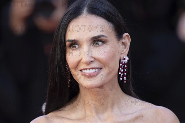 Cannes, France, 17.5.2024: Demi Moore at the premiere of Kinds of Kindness on the red carpet of the
