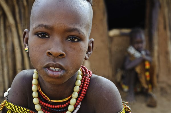 Girls from the Hamer tribe, Omo valley, Ethiopia, Africa