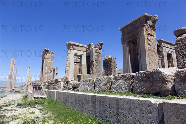 View of the ruins of Persepolis. The ancient Persian residential city of Persepolis was one of the
