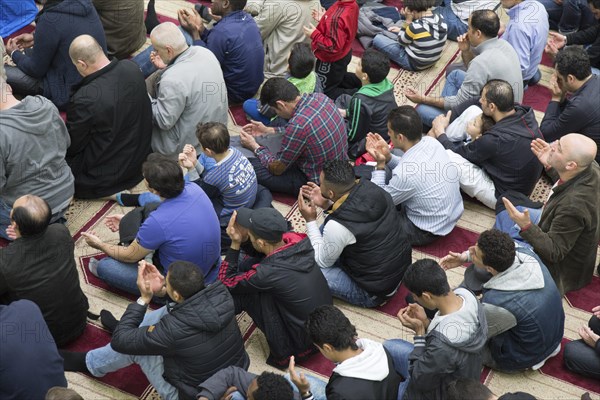 Muslims in Berlin gathered for prayer on 1 May 2015 at the Dar Assalam Mosque, Neukoelln Meeting