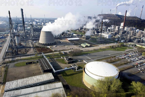 BP refinery in Gelsenkirchen Scholven. BP Gelsenkirchen operates a refinery with petrochemicals