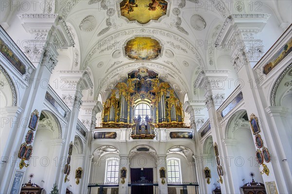 Organ loft, former monastery church of St. Peter and Paul, Irsee monastery or abbey, former