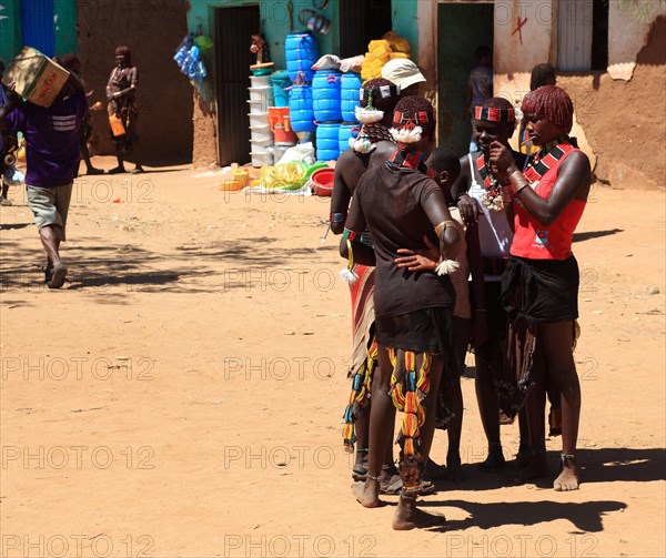 South Ethiopia, Omo region, market in the village of Turmi, the tribe of the Hamar, Hamer, Hamma,