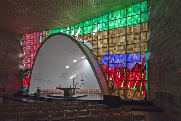 Chancel of the Church of the Transfiguration of Christ, consecrated in 1961, Feuerstein Castle,