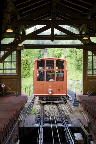 Koenigstuhlbahn, Heidelberg mountain railway, funicular railway, Heidelberg, Baden-Wuerttemberg,