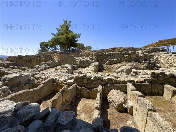 View of ancient foundation walls Walls in north-east part of north-east complex of excavation site