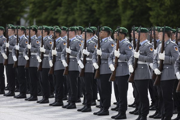 Soldiers from the Bundeswehr Guard Battalion, photographed during the reception of the Lithuanian