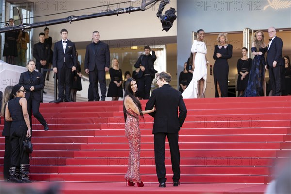 Cannes, France, 17.5.2024: Demi Moore and Mike Faist at the premiere of Kinds of Kindness on the