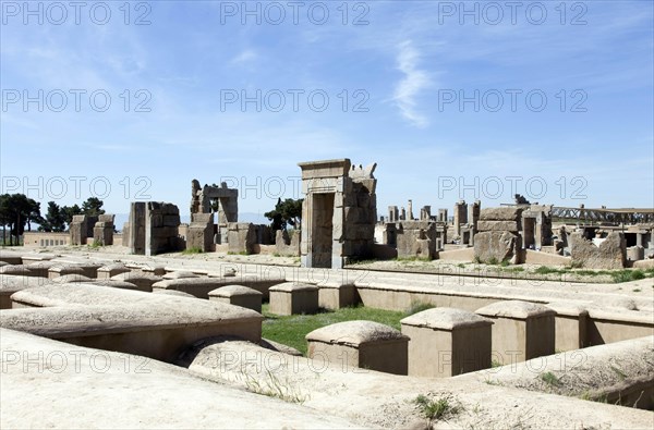 View of the ruins of Persepolis. The ancient Persian residential city of Persepolis was one of the