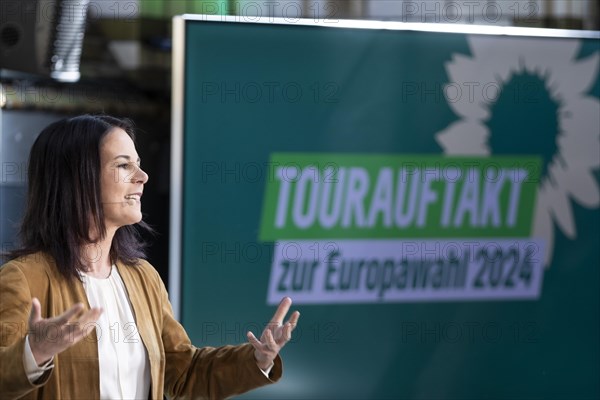 Annalena Baerbock (Alliance 90/The Greens), Federal Foreign Minister, pictured at a press event in
