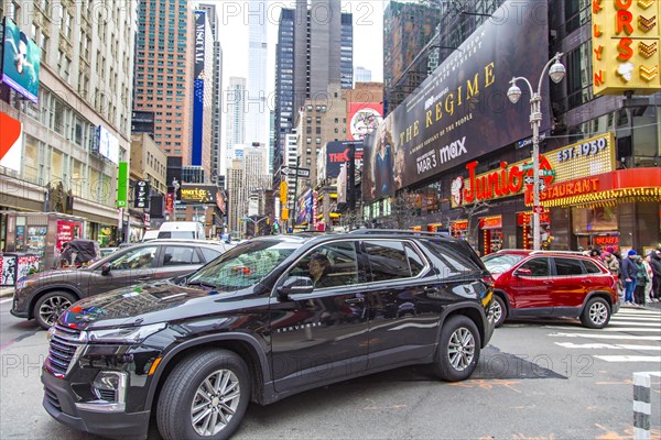 Big city traffic at Times Square, Manhattan, New York City