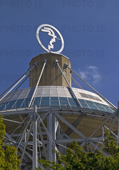 The Hermes logo, emblem of the Hannover Messe, Convention Centre CC, Deutsche Messe AG, Hannover,