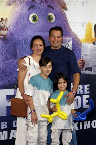 Buelent Sharif with woman Emy and sons Batuhan and Timucin-Khan at the special screening of IF: