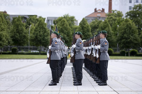 Soldiers from the Bundeswehr Guard Battalion, photographed during the reception of the Lithuanian