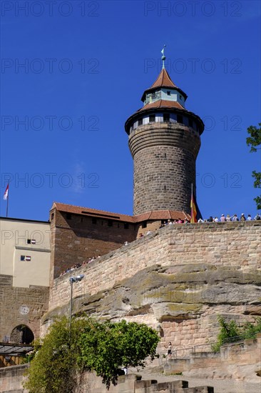 Imperial Castle, with Sinweltturm, Nuremberg Castle, Nuremberg, Middle Franconia, Franconia,