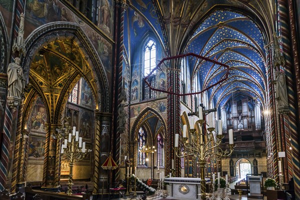 Interior view, Basilica of St Mary, Basilica of St Mary, place of pilgrimage, Kevelaer, Lower