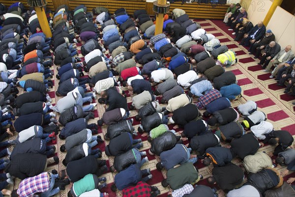 Muslims in Berlin gathered for prayer on 1 May 2015 at the Dar Assalam Mosque, Neukoelln Meeting