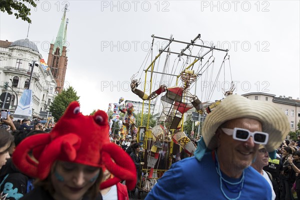 Sculpture by the Artistania group at the street parade of the 26th Carnival of Cultures in Berlin