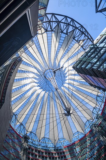 Roof, Sony Centre, Potsdamer Platz, Berlin, Germany, Europe