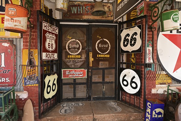 Entrance to the Harley Russel Sandhill Curiosity Shop on Route 66, Erick, Oklahoma