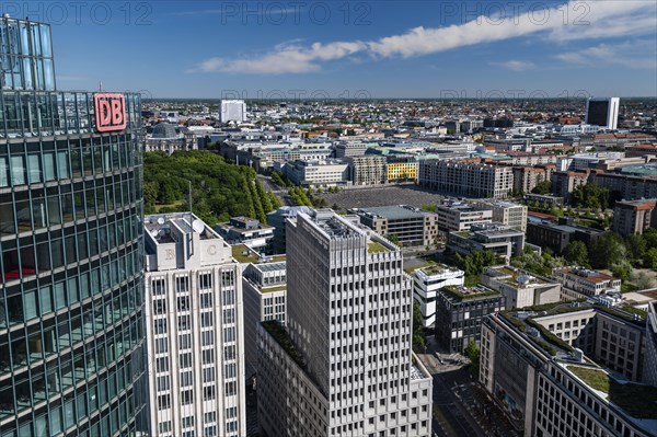 Bahntower, Beisheim Centre, Holocaust Memorial, Potsdamer Platz in Berlin, Germany, Europe