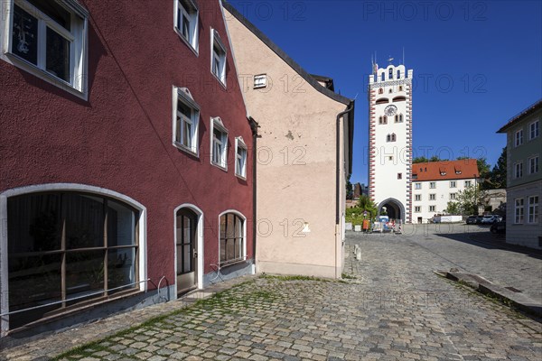 Jesuitengasse, behind Bayertor, Landsberg am Lech, Upper Bavaria, Bavaria, Germany, Europe