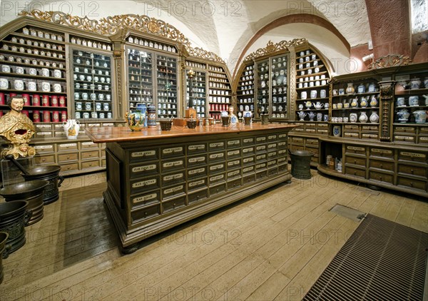 Pharmacy of the Ursuline Convent Klagenfurt, German Pharmacy Museum in Heidelberg Castle,