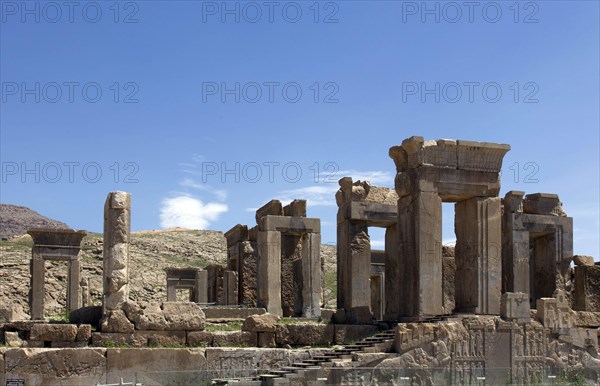 View of the ruins of Persepolis. The ancient Persian residential city of Persepolis was one of the