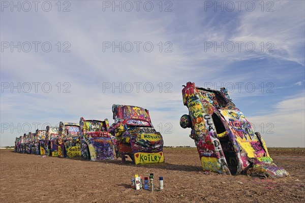 Cadillac Ranch on Route 66, Amarillo, Texas