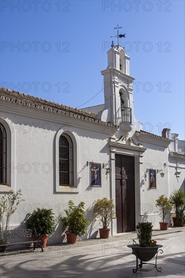 Small church in the old town centre of Chipiona, Andalusia, Spain, Europe